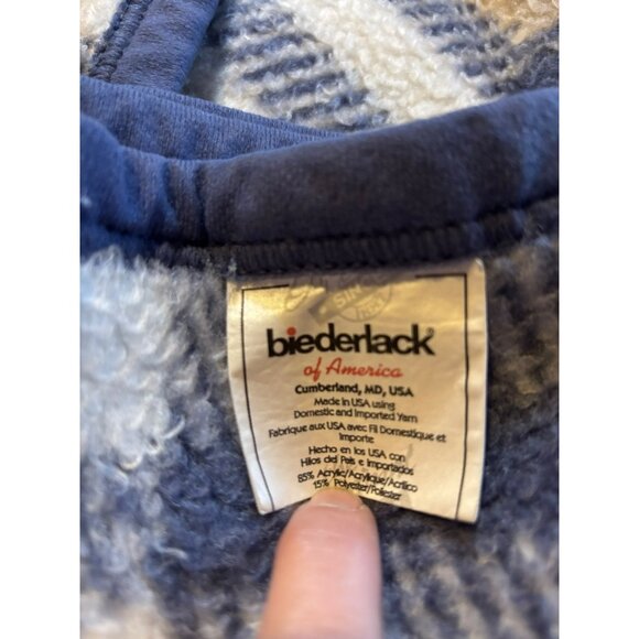Biederlack Cuddle Wrap Plaid Wool Blend Blanket Stadium - Picture 4 of 6